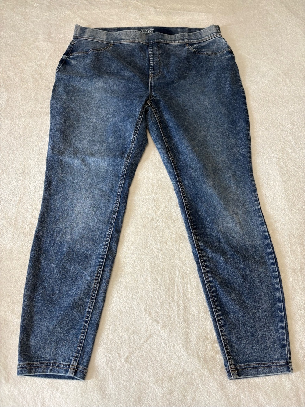 Terra & Sky Stretch Jeggings - Blue Wash